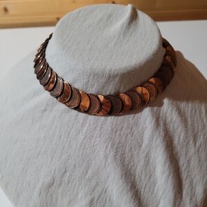 Vintage copper choker necklace